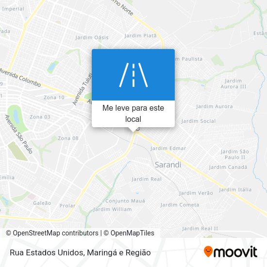 Rua Estados Unidos mapa