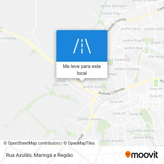 Rua Azulão mapa