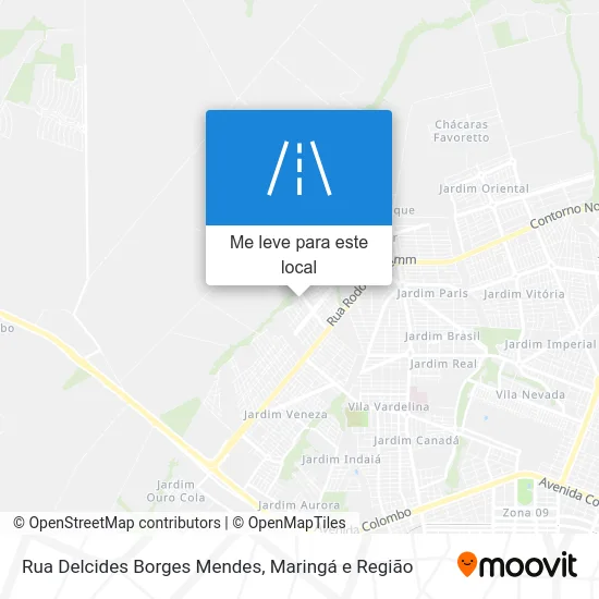 Rua Delcides Borges Mendes mapa