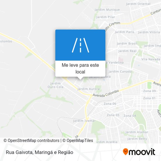 Rua Gaivota mapa
