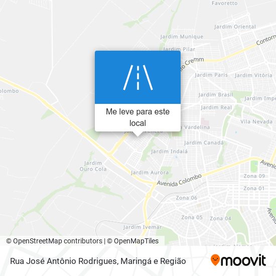 Rua José Antônio Rodrigues mapa