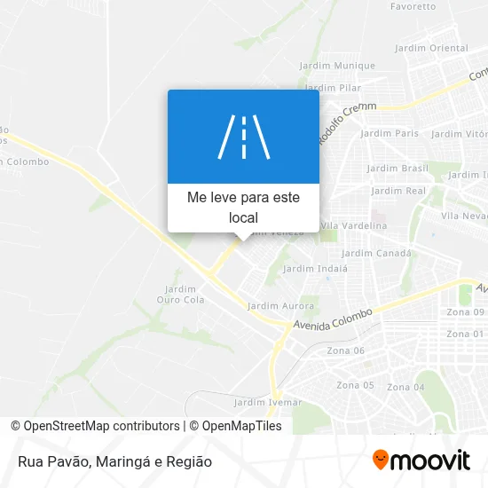 Rua Pavão mapa