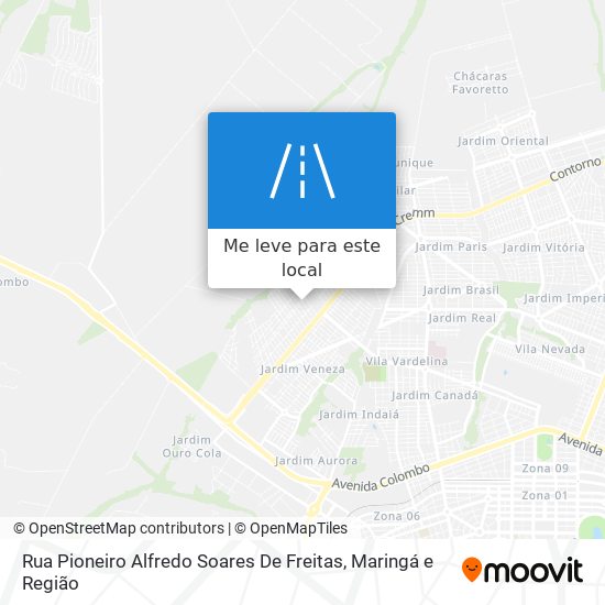 Rua Pioneiro Alfredo Soares De Freitas mapa