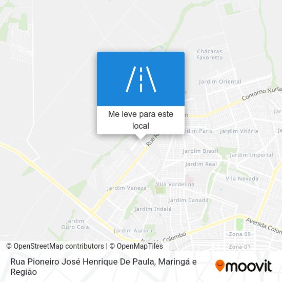 Rua Pioneiro José Henrique De Paula mapa