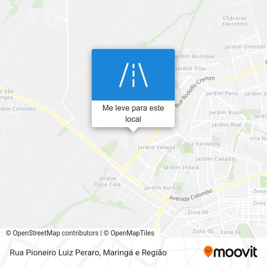 Rua Pioneiro Luiz Peraro mapa