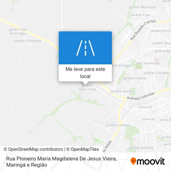 Rua Pioneiro Maria Magdalena De Jesus Vieira mapa