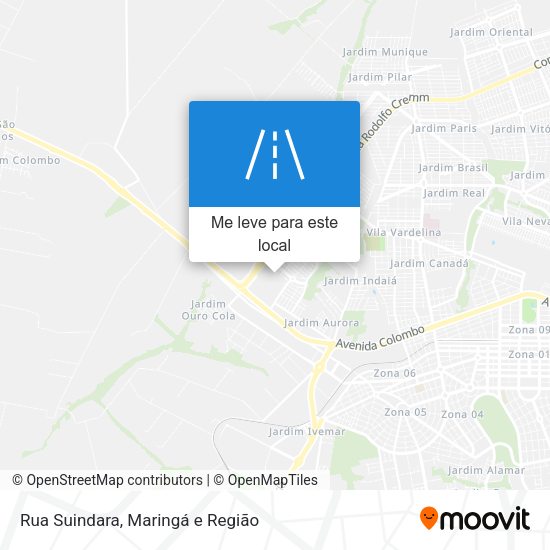Rua Suindara mapa