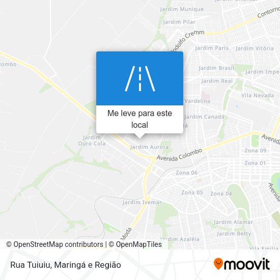 Rua Tuiuiu mapa