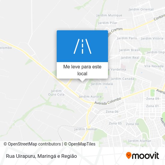 Rua Uirapuru mapa