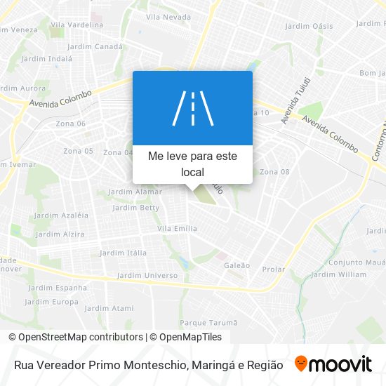 Rua Vereador Primo Monteschio mapa