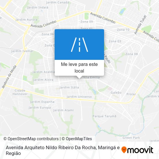 Avenida Arquiteto Nildo Ribeiro Da Rocha mapa