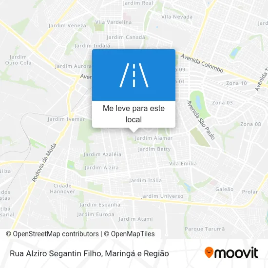 Rua Alziro Segantin Filho mapa