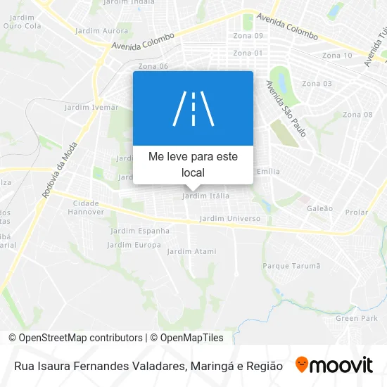 Rua Isaura Fernandes Valadares mapa