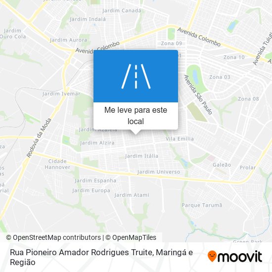 Rua Pioneiro Amador Rodrigues Truite mapa