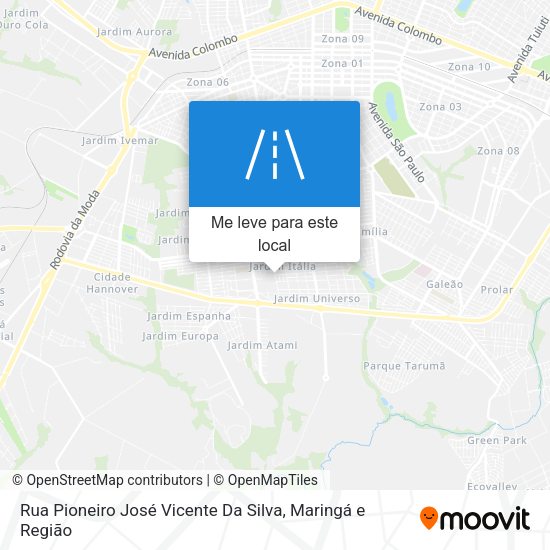Rua Pioneiro José Vicente Da Silva mapa