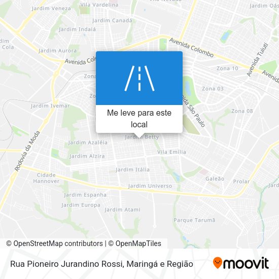 Rua Pioneiro Jurandino Rossi mapa