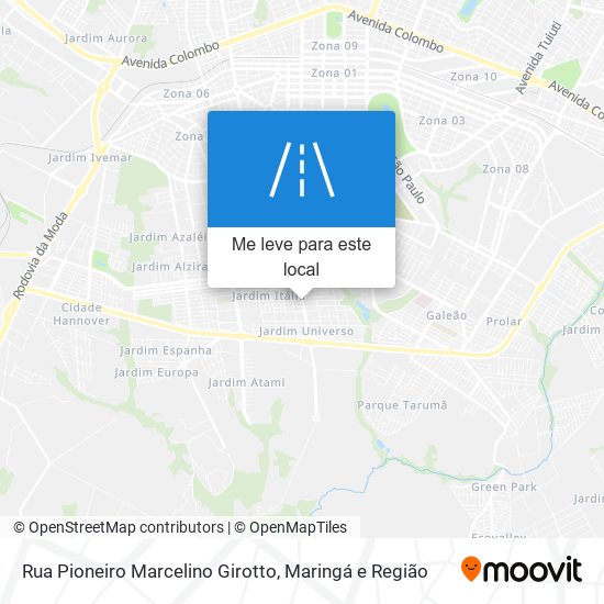 Rua Pioneiro Marcelino Girotto mapa