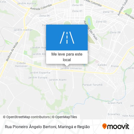 Rua Pioneiro Ângelo Bertoni mapa