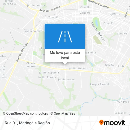 Rua 01 mapa