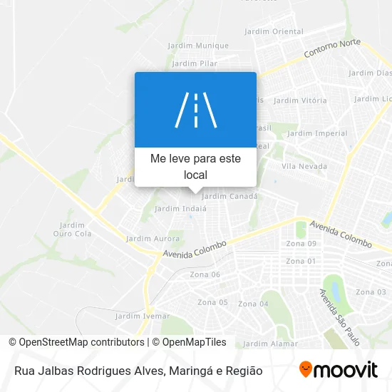 Rua Jalbas Rodrigues Alves mapa