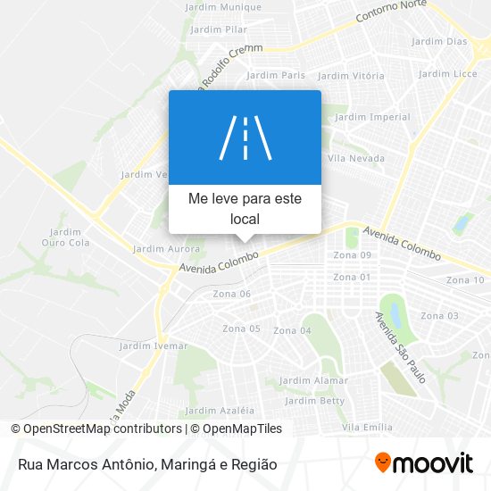 Rua Marcos Antônio mapa