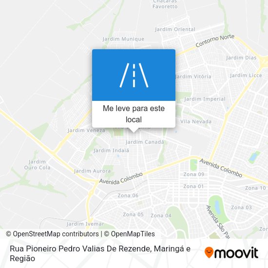 Rua Pioneiro Pedro Valias De Rezende mapa