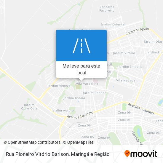 Rua Pioneiro Vitório Barison mapa