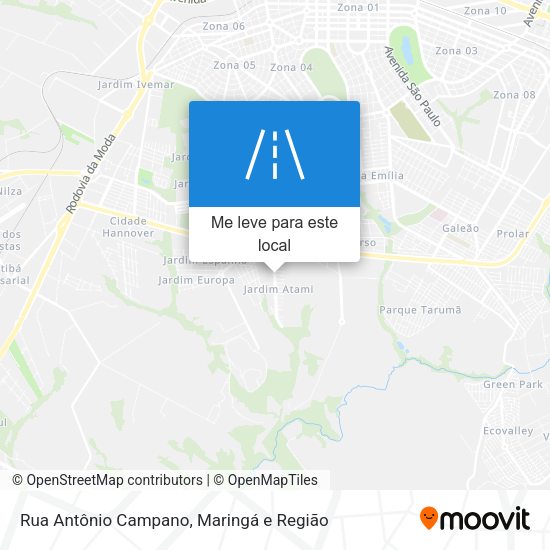 Rua Antônio Campano mapa