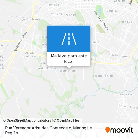 Rua Vereador Aristides Conteçotto mapa