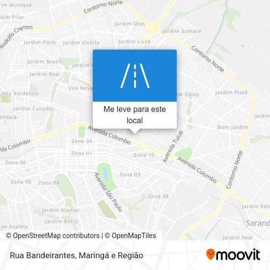 Rua Bandeirantes mapa