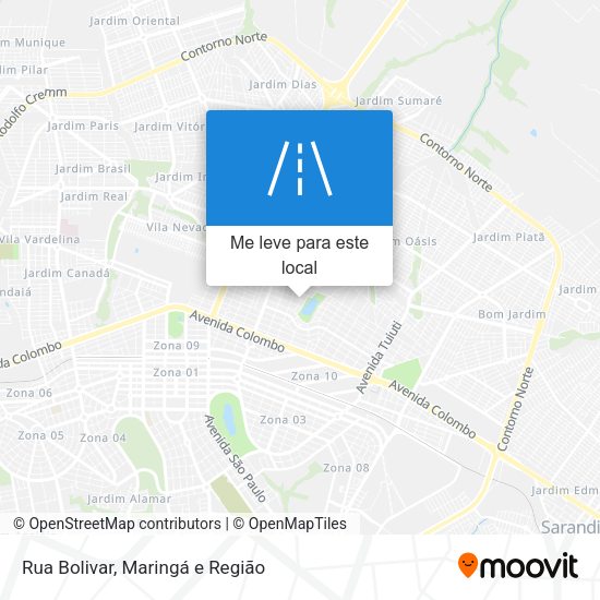 Rua Bolivar mapa