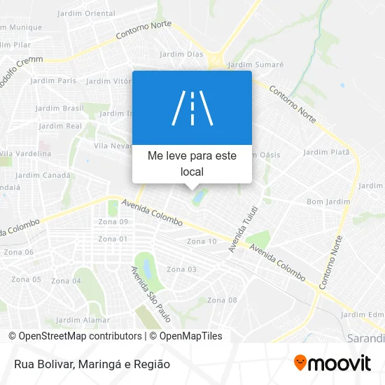 Rua Bolivar mapa