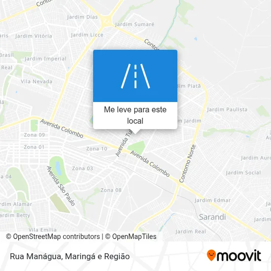 Rua Manágua mapa