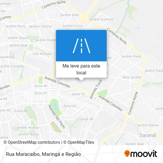 Rua Maracaibo mapa