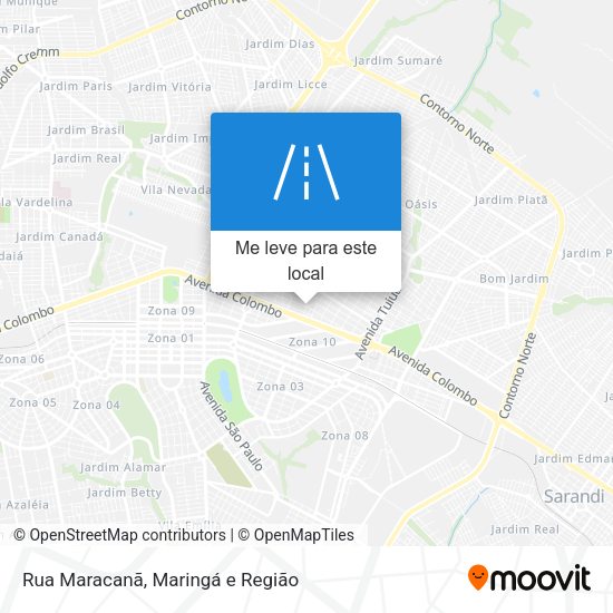 Rua Maracanã mapa