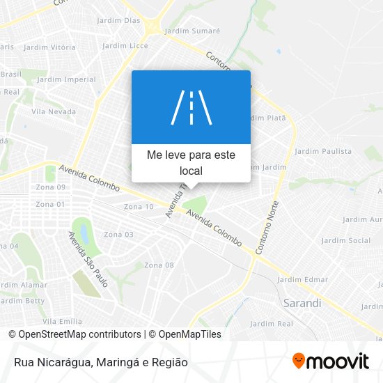 Rua Nicarágua mapa