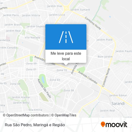 Rua São Pedro mapa