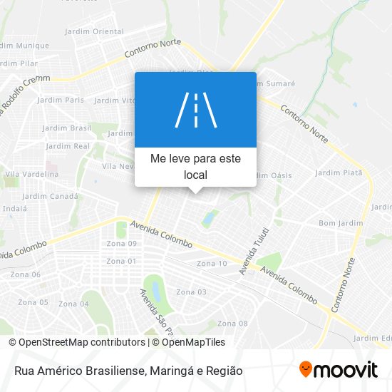 Rua Américo Brasiliense mapa