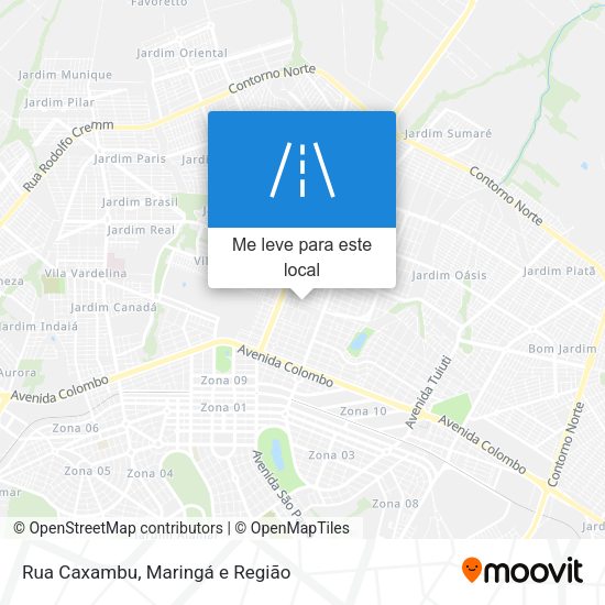Rua Caxambu mapa