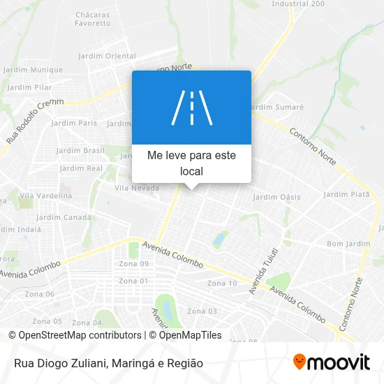 Rua Diogo Zuliani mapa