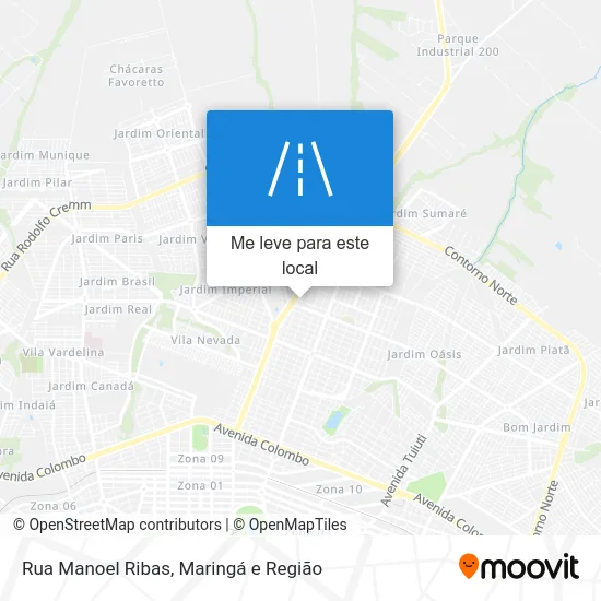 Rua Manoel Ribas mapa