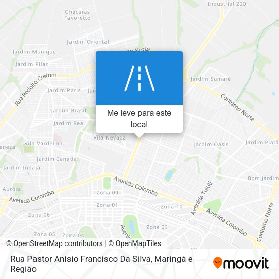 Rua Pastor Anísio Francisco Da Silva mapa