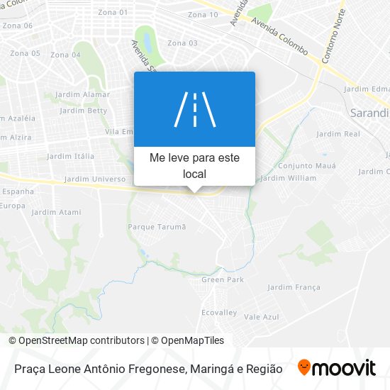 Praça Leone Antônio Fregonese mapa