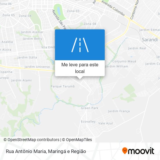 Rua Antônio Maria mapa