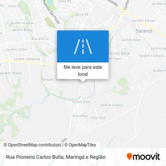 Rua Pioneiro Carlos Bulla mapa