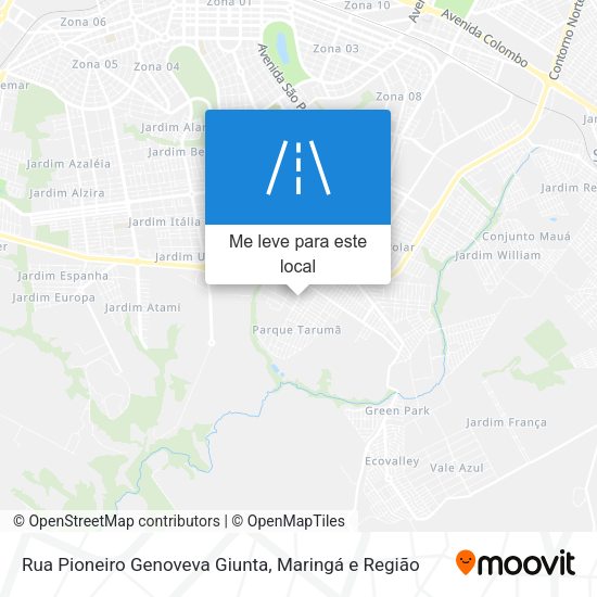 Rua Pioneiro Genoveva Giunta mapa