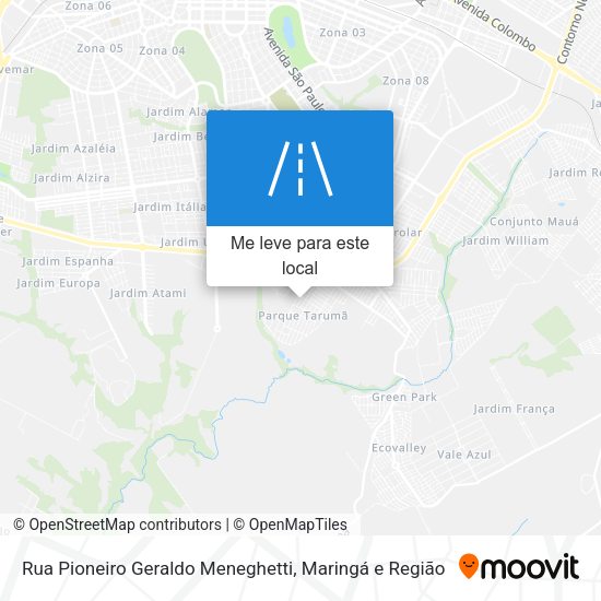 Rua Pioneiro Geraldo Meneghetti mapa