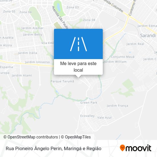 Rua Pioneiro Ângelo Perin mapa