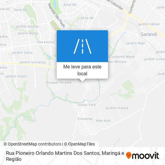 Rua Pioneiro Orlando Martins Dos Santos mapa