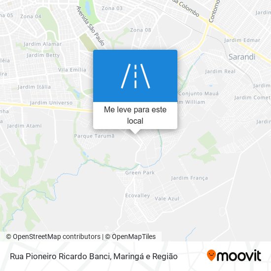 Rua Pioneiro Ricardo Banci mapa